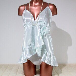 Vintage Pandora Minty Satin Babydoll L/XL